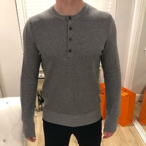 Banana Republic sweater buttons grey warm like new